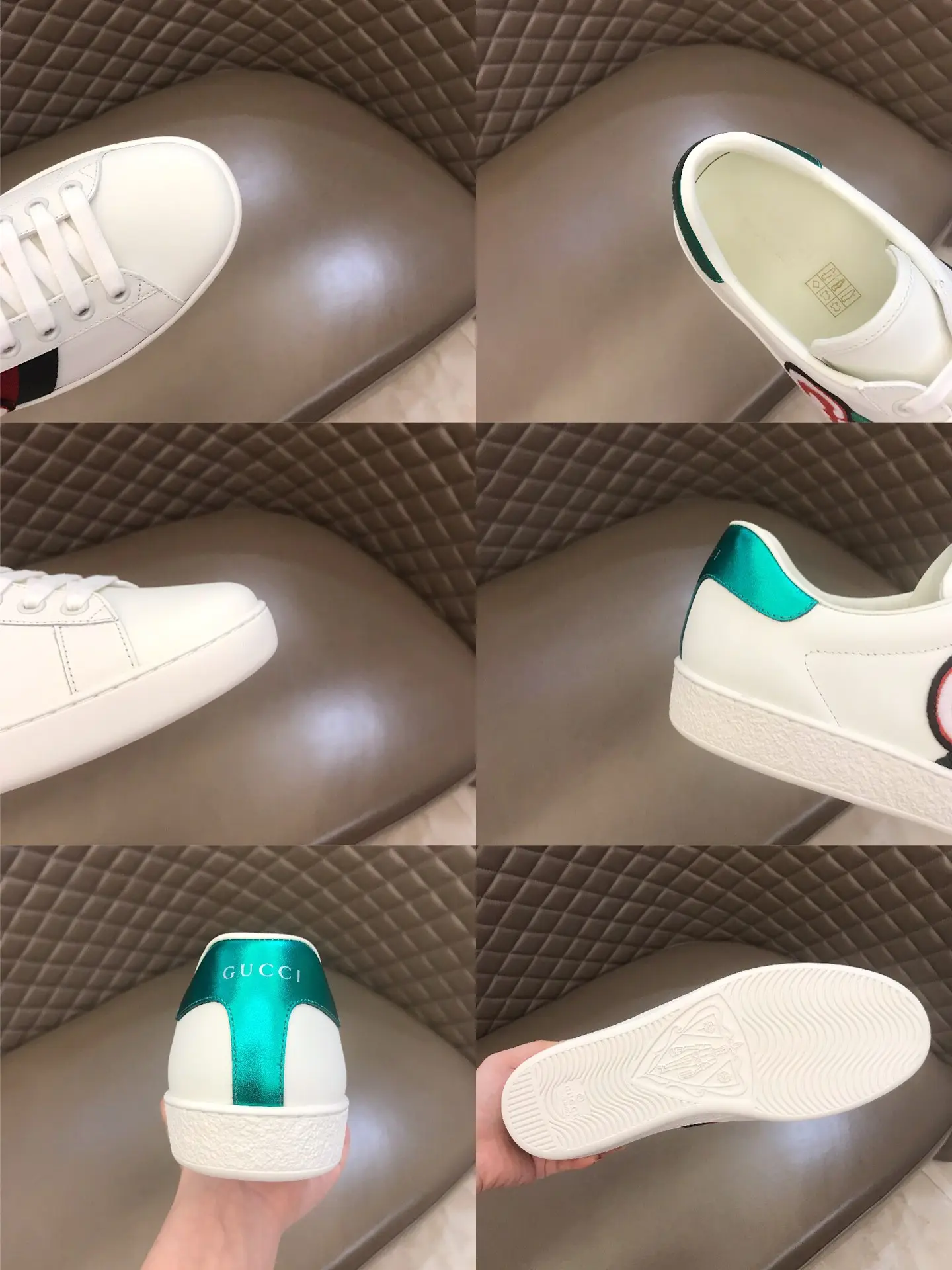 Unisex Gucci Ace Sneaker White with Embroidery – High Quality Replica Gucci Shoes 825