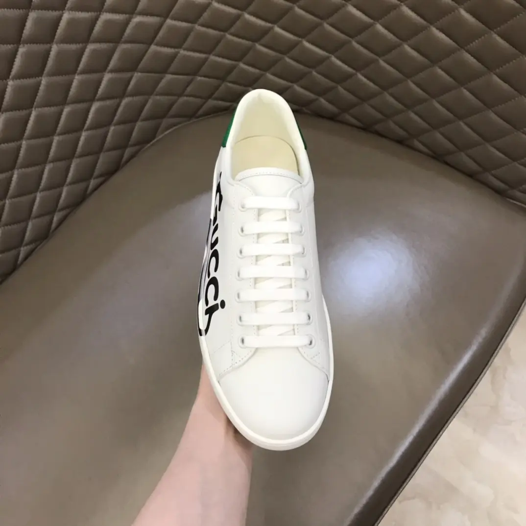 TopPick Gucci Ace Sneaker White with Green Trim – High Quality Replica Gucci Shoes 810