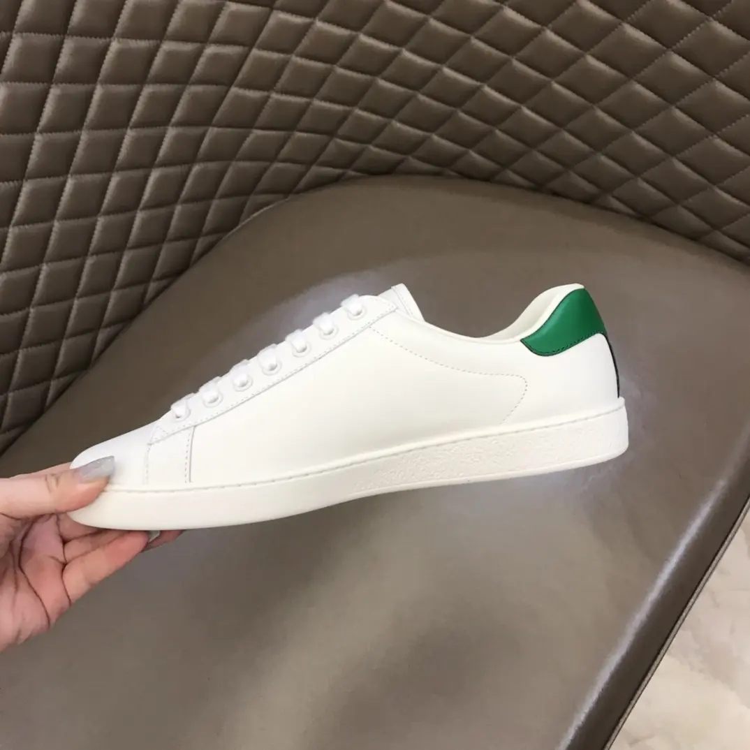 TopPick Gucci Ace Sneaker White with Green Trim – High Quality Replica Gucci Shoes 810