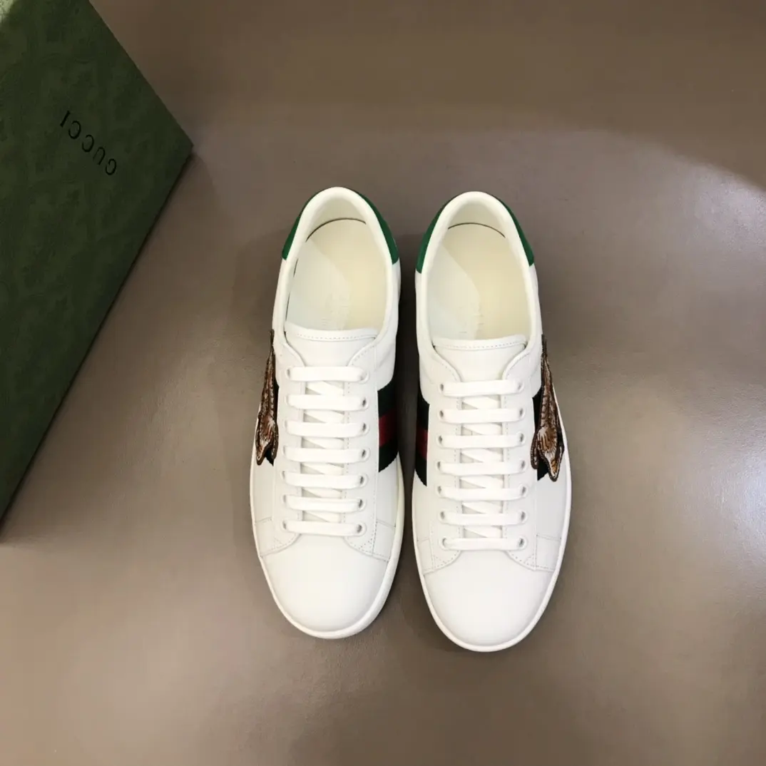 Durable Gucci Ace Sneaker White with Green Red Stripe –  Gucci Replica Shoes 809