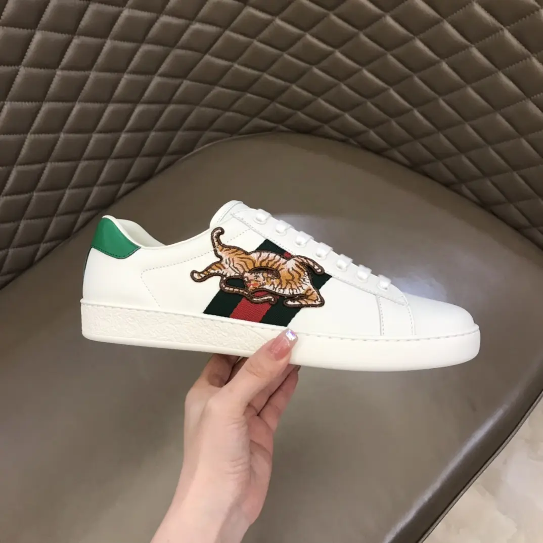 Durable Gucci Ace Sneaker White with Green Red Stripe –  Gucci Replica Shoes 809