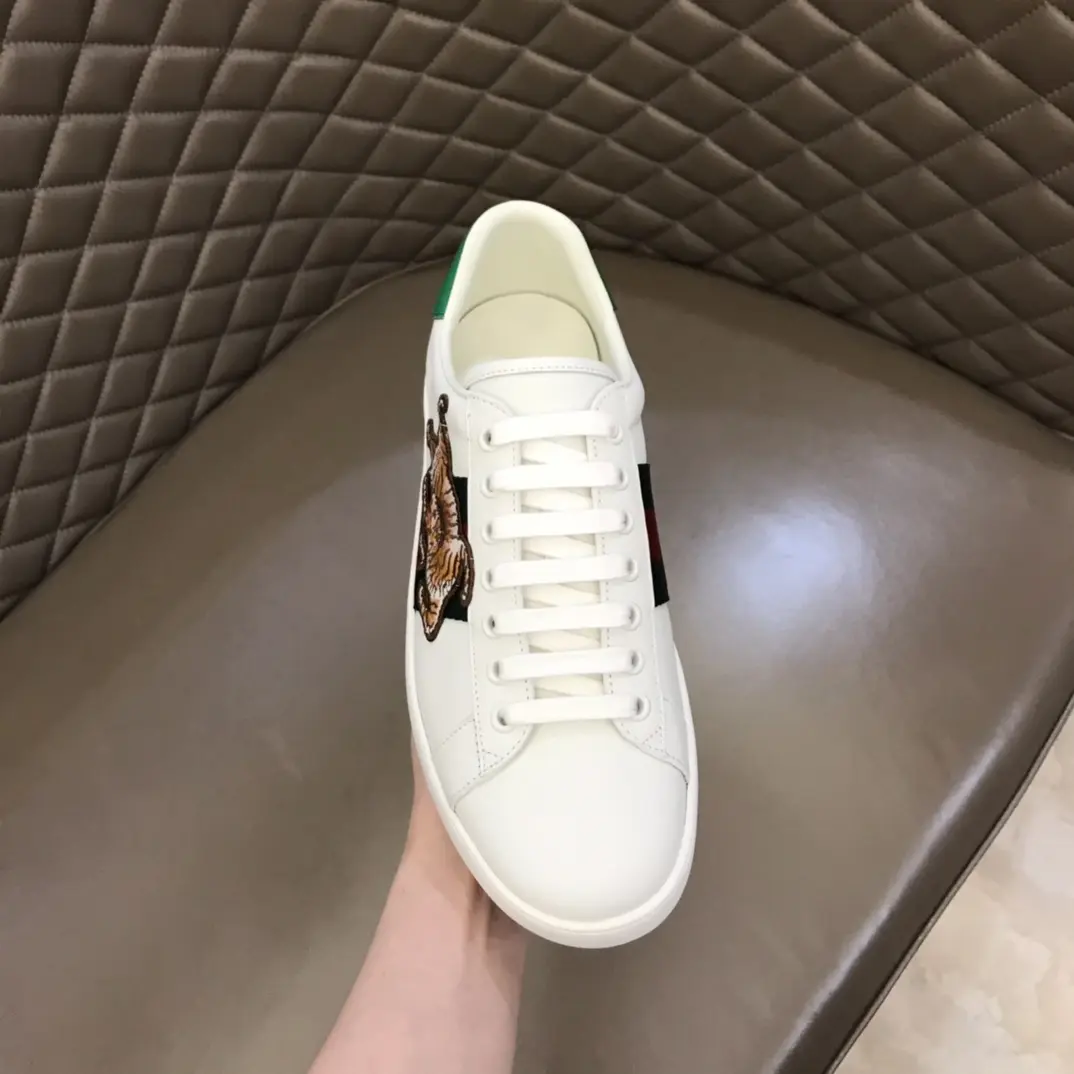 Durable Gucci Ace Sneaker White with Green Red Stripe –  Gucci Replica Shoes 809