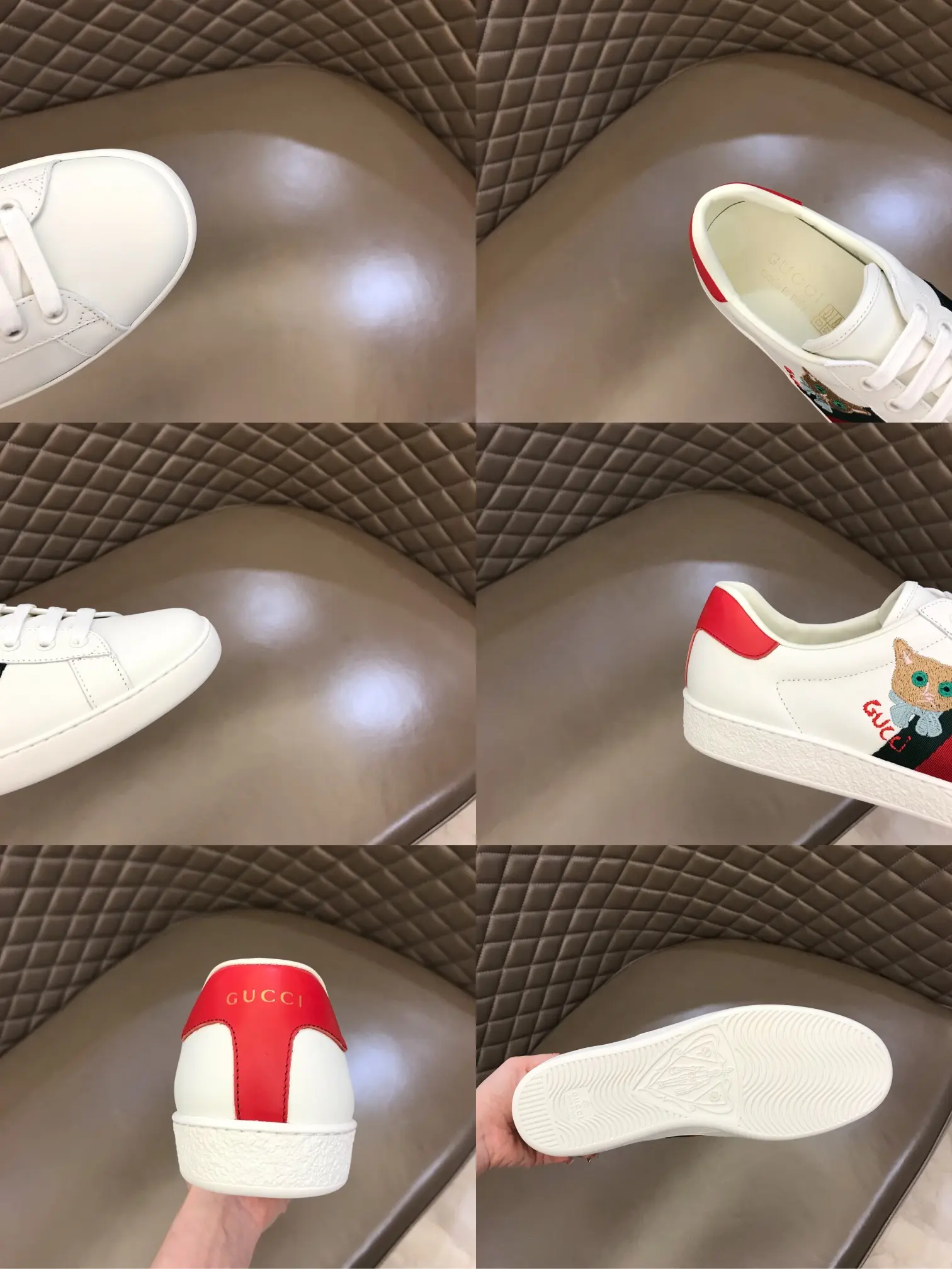 Youthful Gucci Ace Sneaker White with Red and Black Stripes – High Quality Gucci Replica Shoes 808