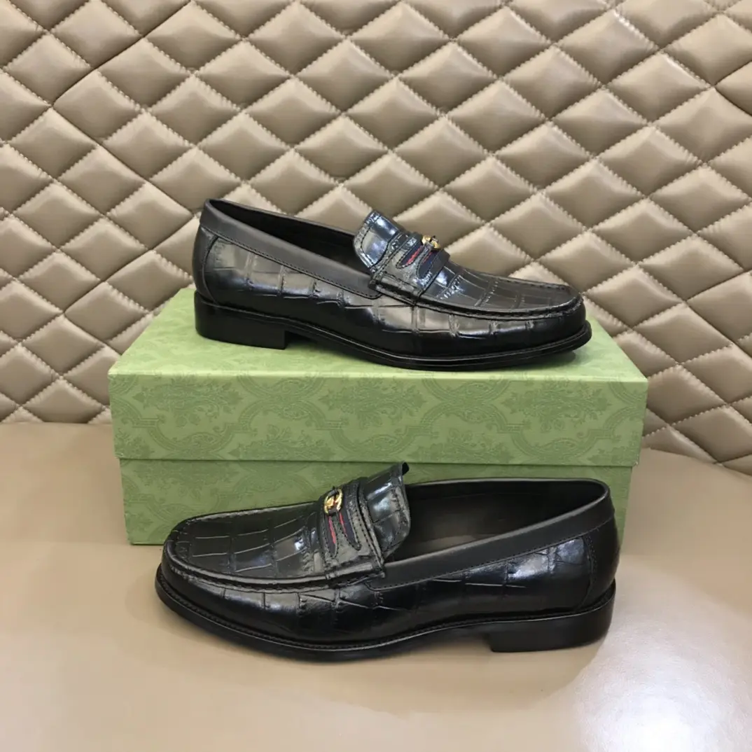DailyWear Gucci Business  Loafers, Black, Crocodile – Premium Rep Shoes & Replica Shoes 891