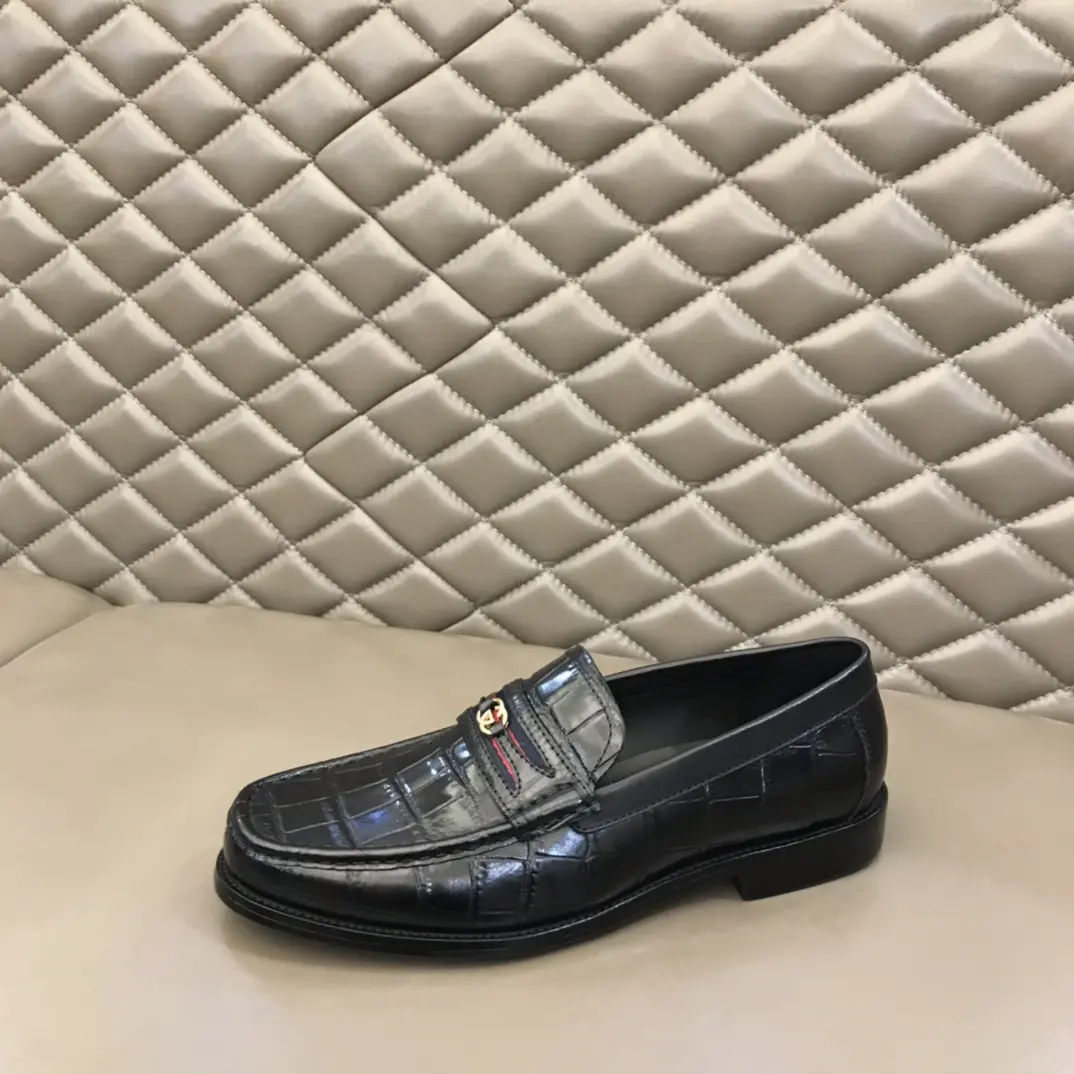 DailyWear Gucci Business  Loafers, Black, Crocodile – Premium Rep Shoes & Replica Shoes 891