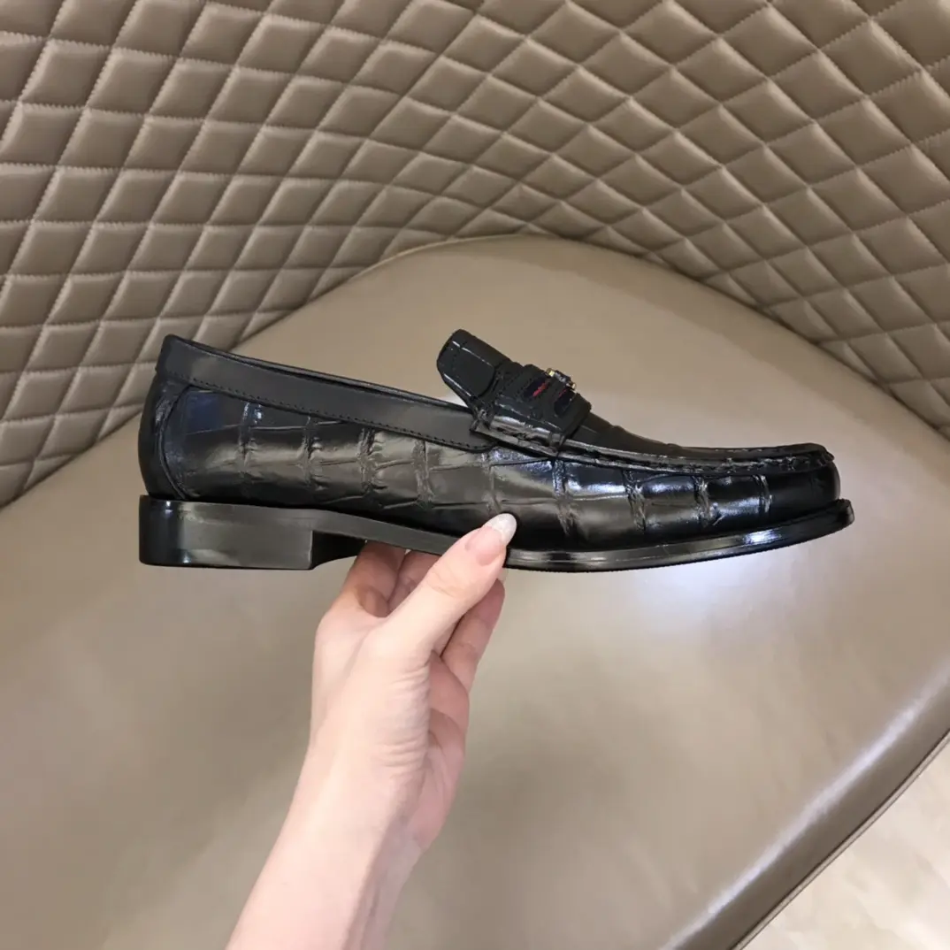DailyWear Gucci Business  Loafers, Black, Crocodile – Premium Rep Shoes & Replica Shoes 891