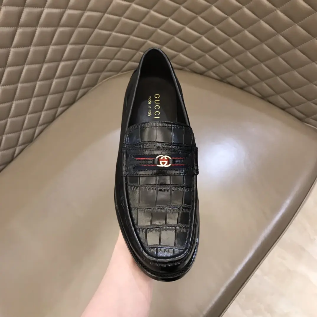 DailyWear Gucci Business  Loafers, Black, Crocodile – Premium Rep Shoes & Replica Shoes 891
