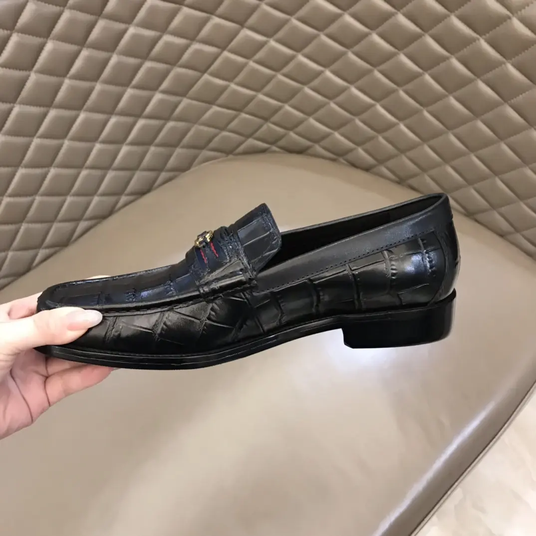 DailyWear Gucci Business  Loafers, Black, Crocodile – Premium Rep Shoes & Replica Shoes 891