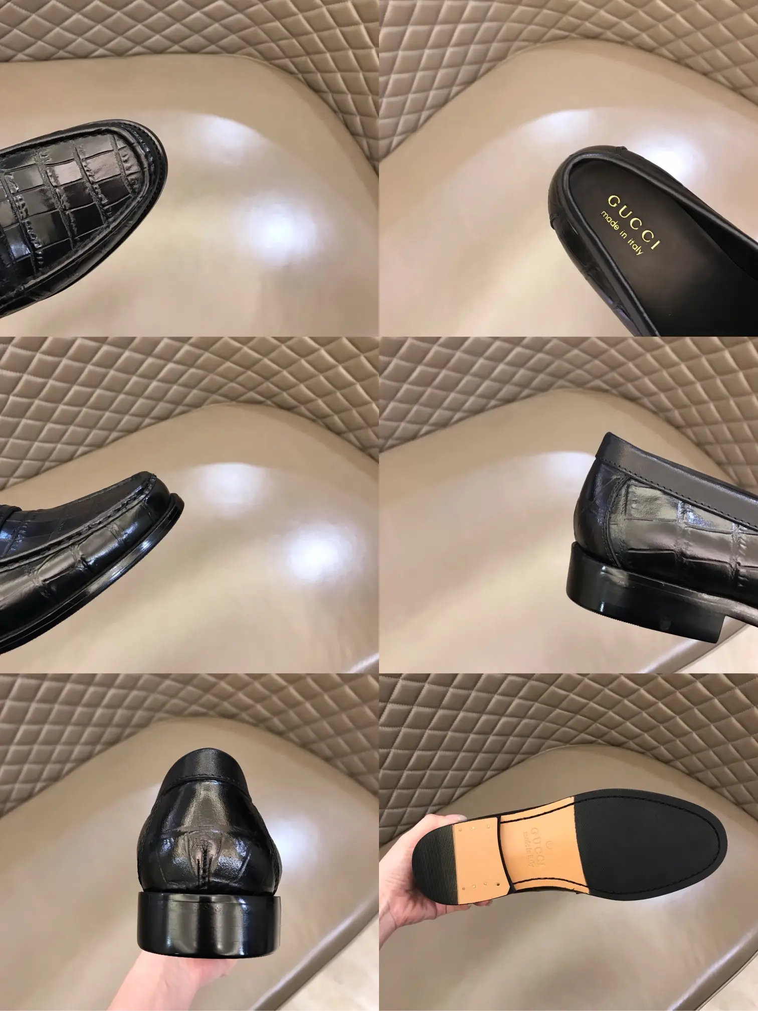 DailyWear Gucci Business  Loafers, Black, Crocodile – Premium Rep Shoes & Replica Shoes 891