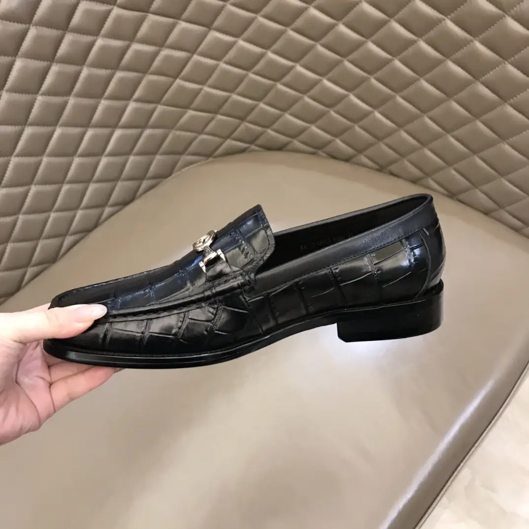 Gucci Business  Loafers, Black Crocodile, High-Quality Rep Shoes and Replica Footwear Premium 906