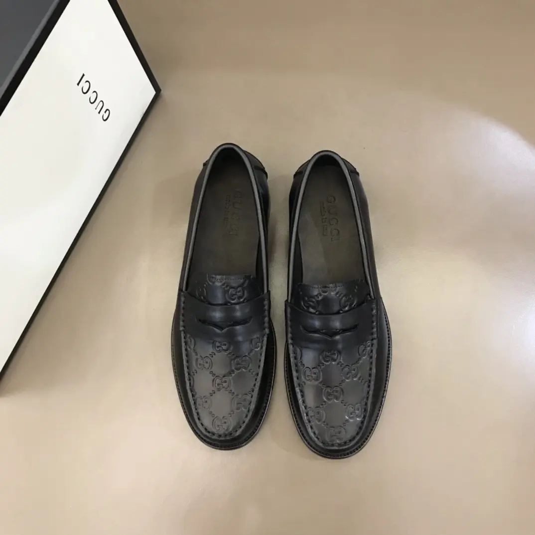 Gucci Business  Loafers Black GG Pattern – Premium Rep Shoes & High Quality Replica Shoes Minimalist 871