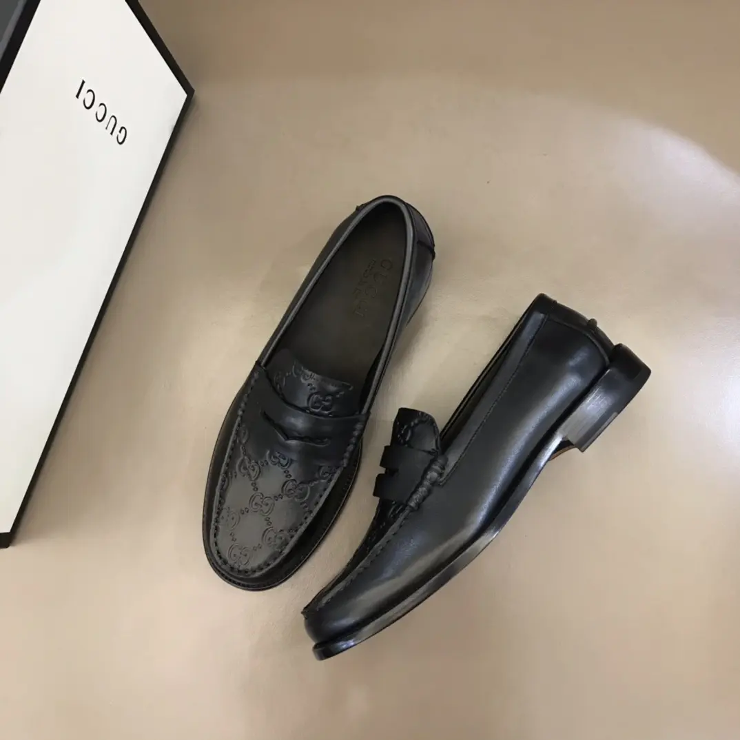 Gucci Business  Loafers Black GG Pattern – Premium Rep Shoes & High Quality Replica Shoes Minimalist 871