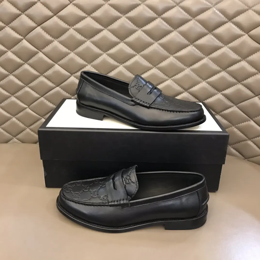 Gucci Business  Loafers Black GG Pattern – Premium Rep Shoes & High Quality Replica Shoes Minimalist 871