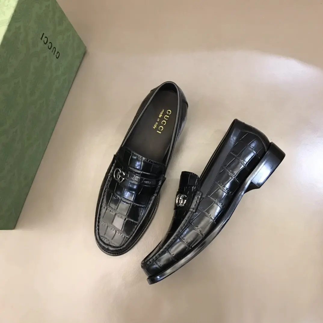 Gucci Business  Loafers Black Leather – Premium Rep Shoes & Replica Gucci Footwear Classic 886