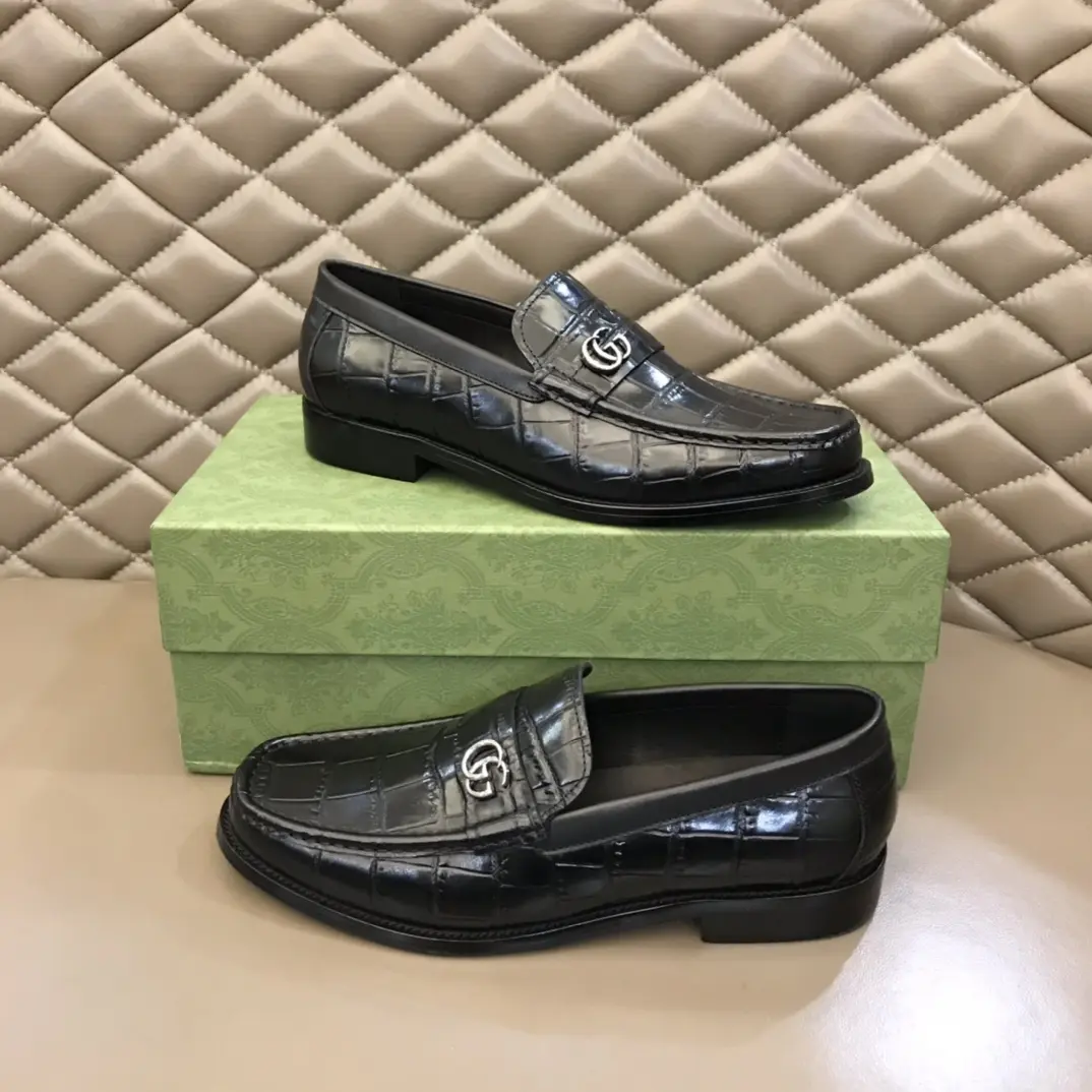 Gucci Business  Loafers Black Leather – Premium Rep Shoes & Replica Gucci Footwear Classic 886