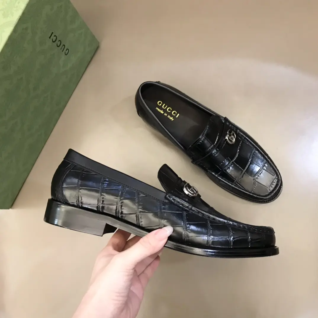 Gucci Business  Loafers Black Leather – Premium Rep Shoes & Replica Gucci Footwear Classic 886