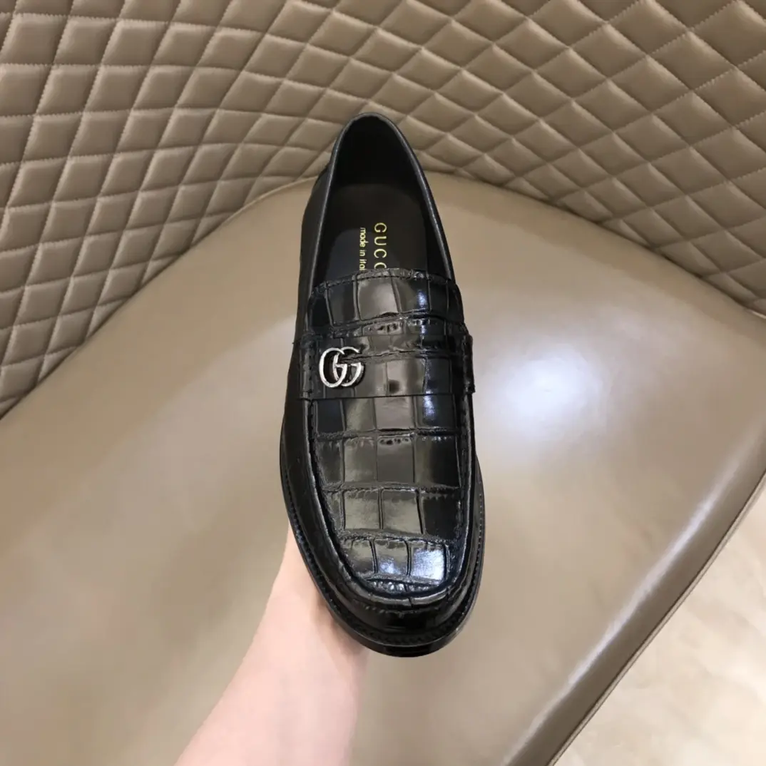 Gucci Business  Loafers Black Leather – Premium Rep Shoes & Replica Gucci Footwear Classic 886