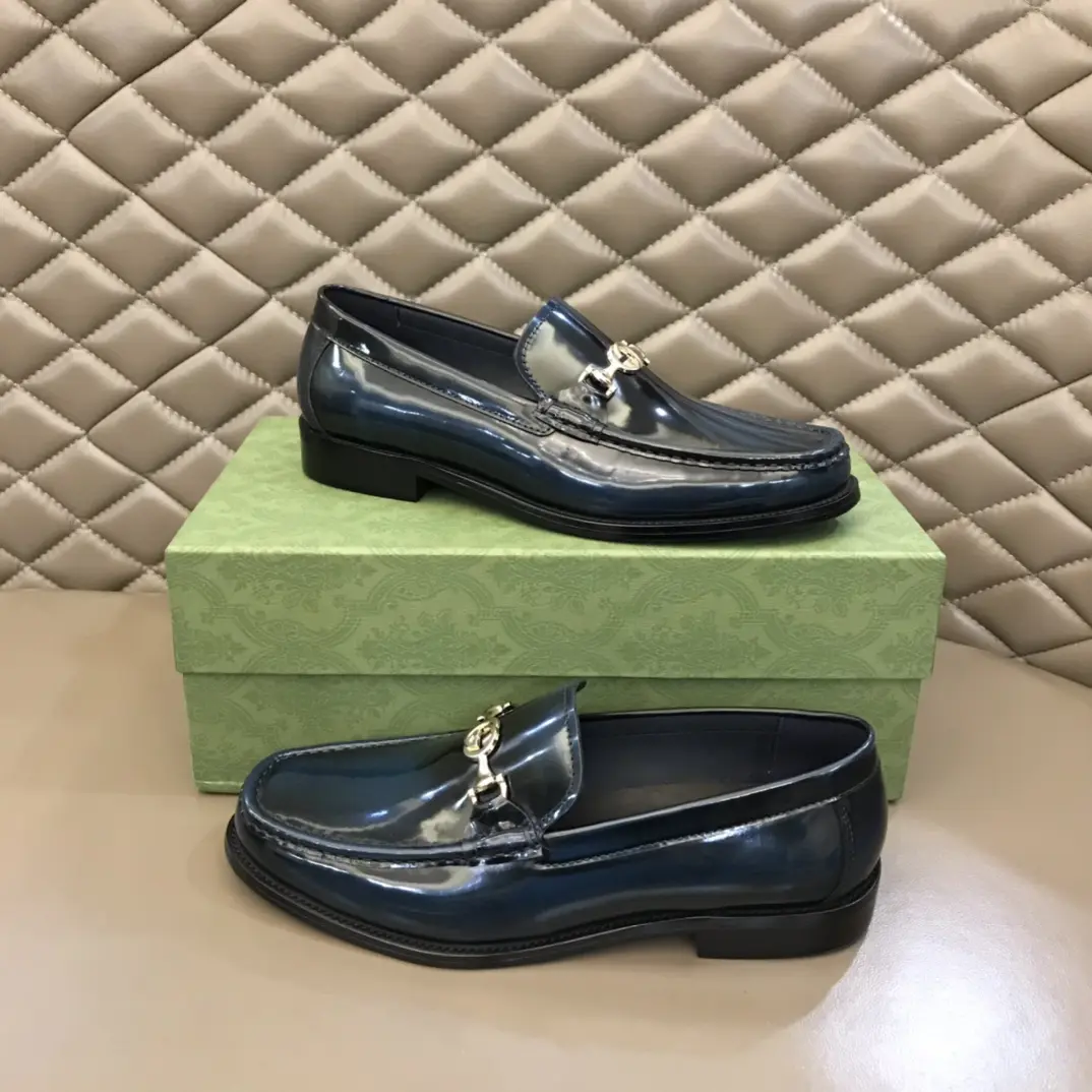 Breathable Gucci Business  Loafers, Black, Shiny – Premium Rep Shoes & Replica Shoes 898