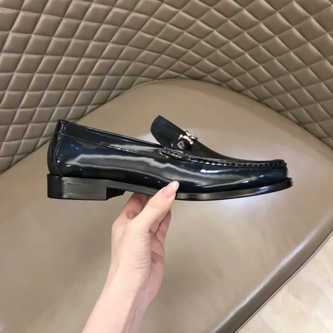 Breathable Gucci Business  Loafers, Black, Shiny – Premium Rep Shoes & Replica Shoes 898