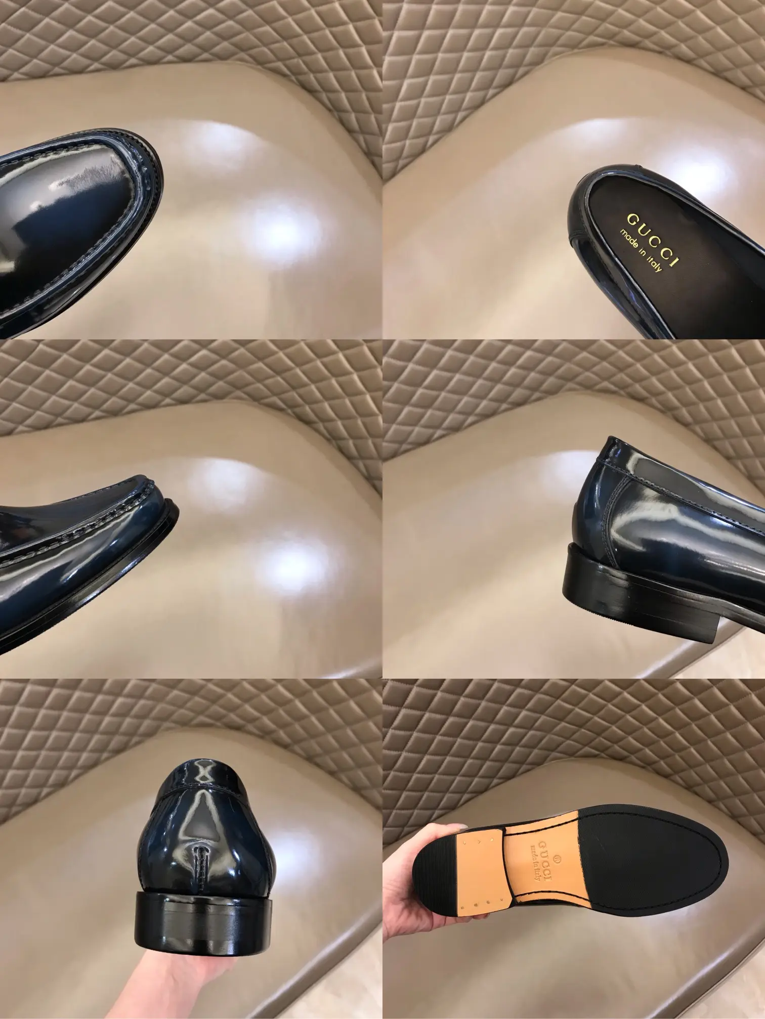 Breathable Gucci Business  Loafers, Black, Shiny – Premium Rep Shoes & Replica Shoes 898