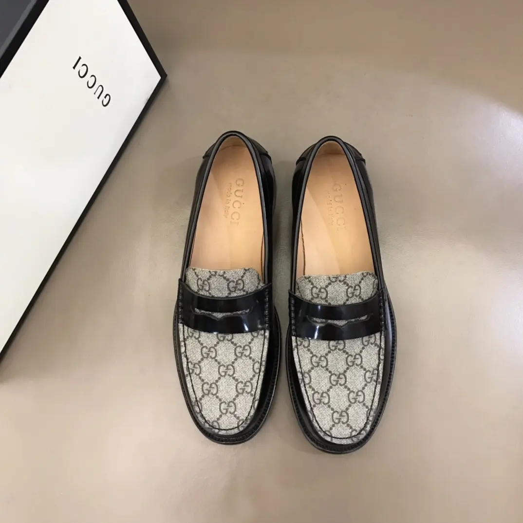 Gucci Business  Loafers, Black Grey – Premium Rep Shoes & Gucci Replica Breathable 882