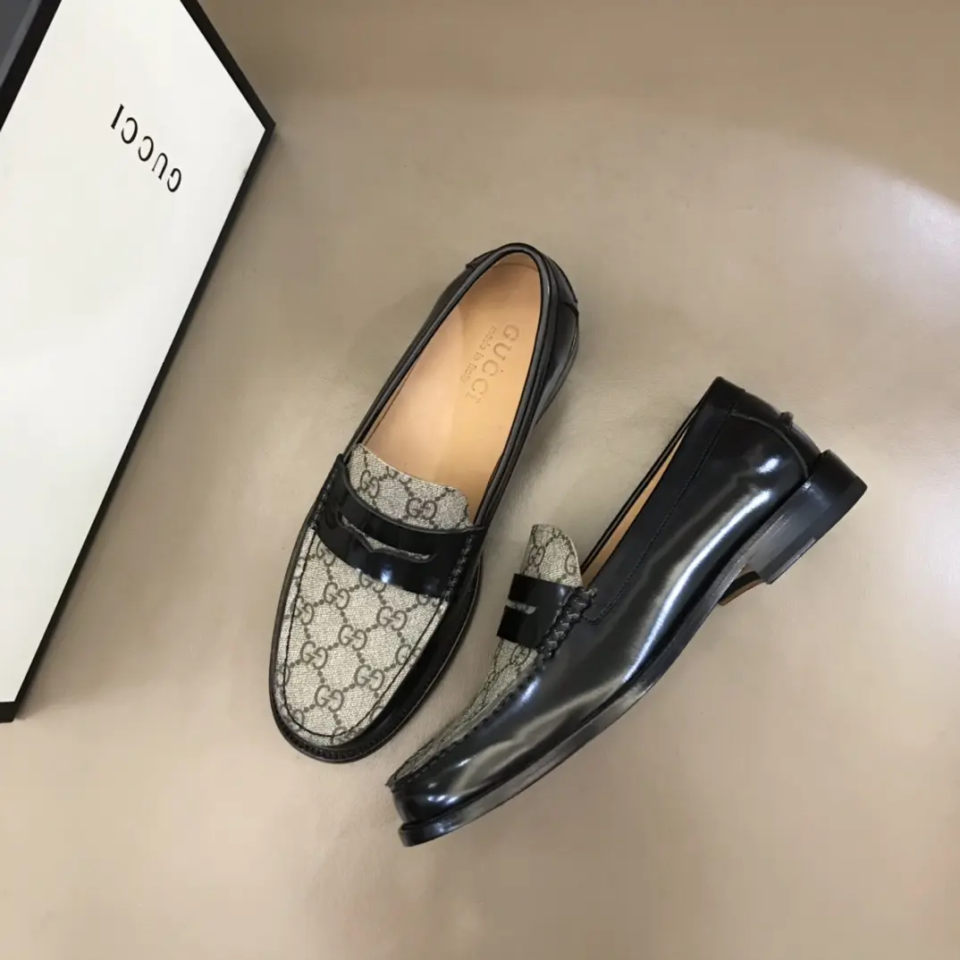 Gucci Business  Loafers, Black Grey – Premium Rep Shoes & Gucci Replica Breathable 882