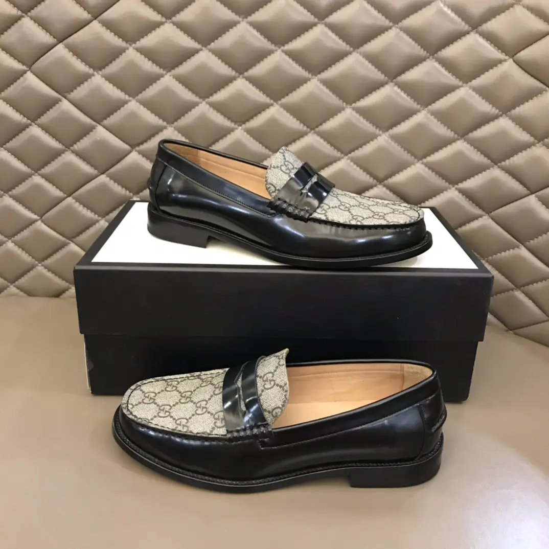 Gucci Business  Loafers, Black Grey – Premium Rep Shoes & Gucci Replica Breathable 882