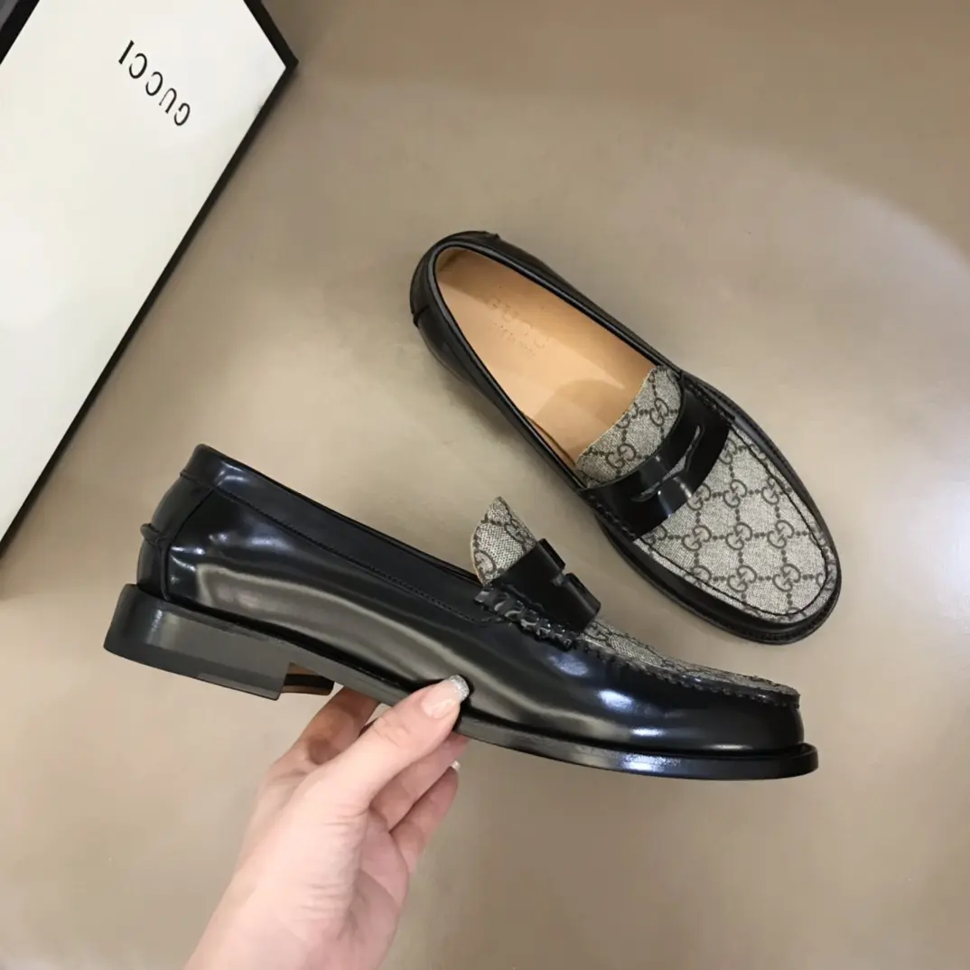 Gucci Business  Loafers, Black Grey – Premium Rep Shoes & Gucci Replica Breathable 882