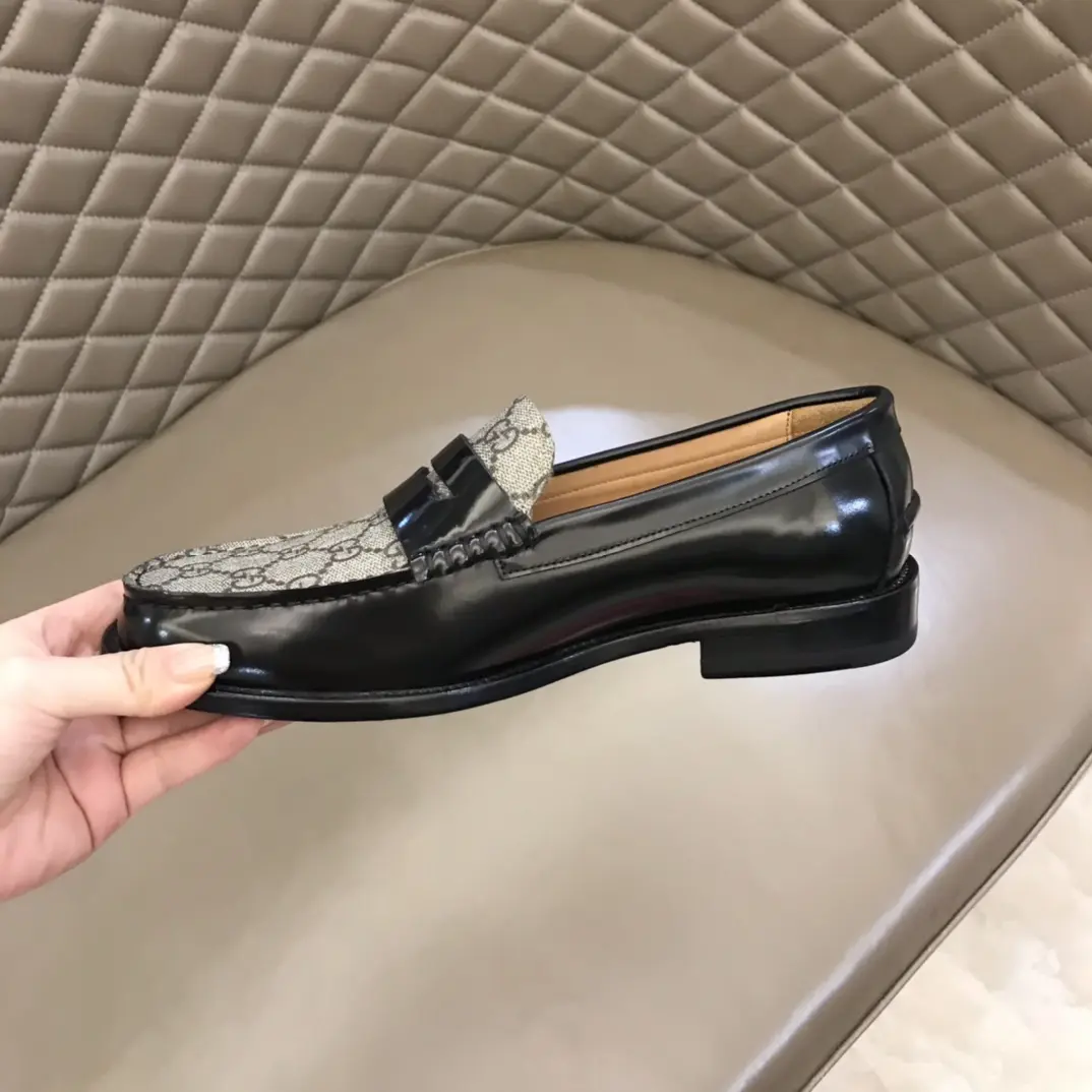 Gucci Business  Loafers, Black Grey – Premium Rep Shoes & Gucci Replica Breathable 882