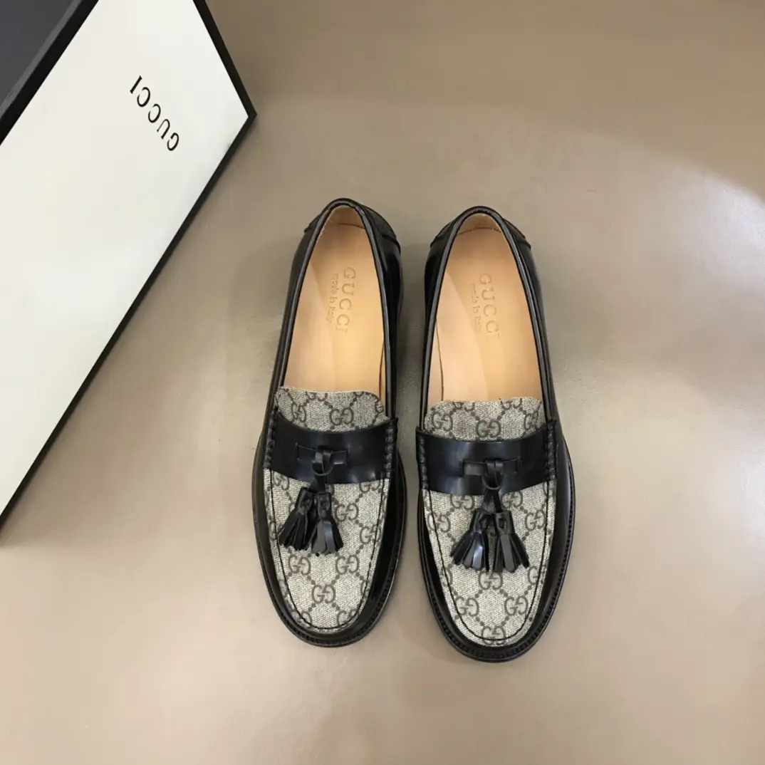Gucci Business  Loafers Black Grey Tassel – Premium Rep Shoes & High Quality Replica Gucci Sleek 875