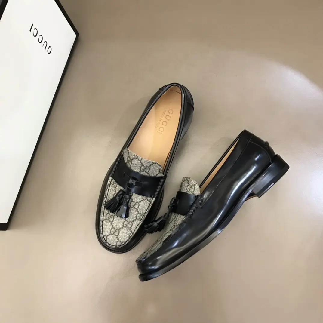 Gucci Business  Loafers Black Grey Tassel – Premium Rep Shoes & High Quality Replica Gucci Sleek 875