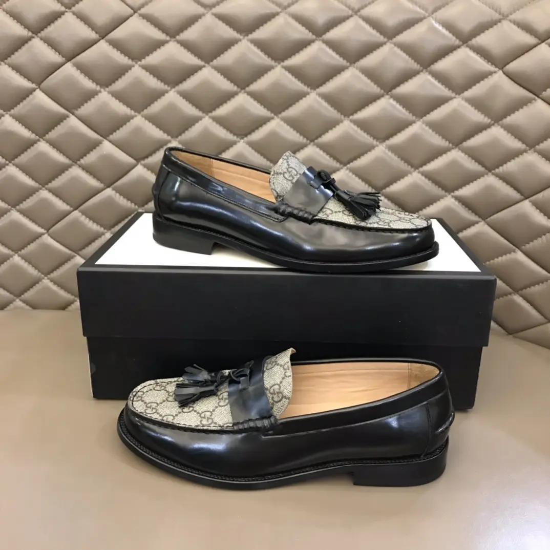 Gucci Business  Loafers Black Grey Tassel – Premium Rep Shoes & High Quality Replica Gucci Sleek 875