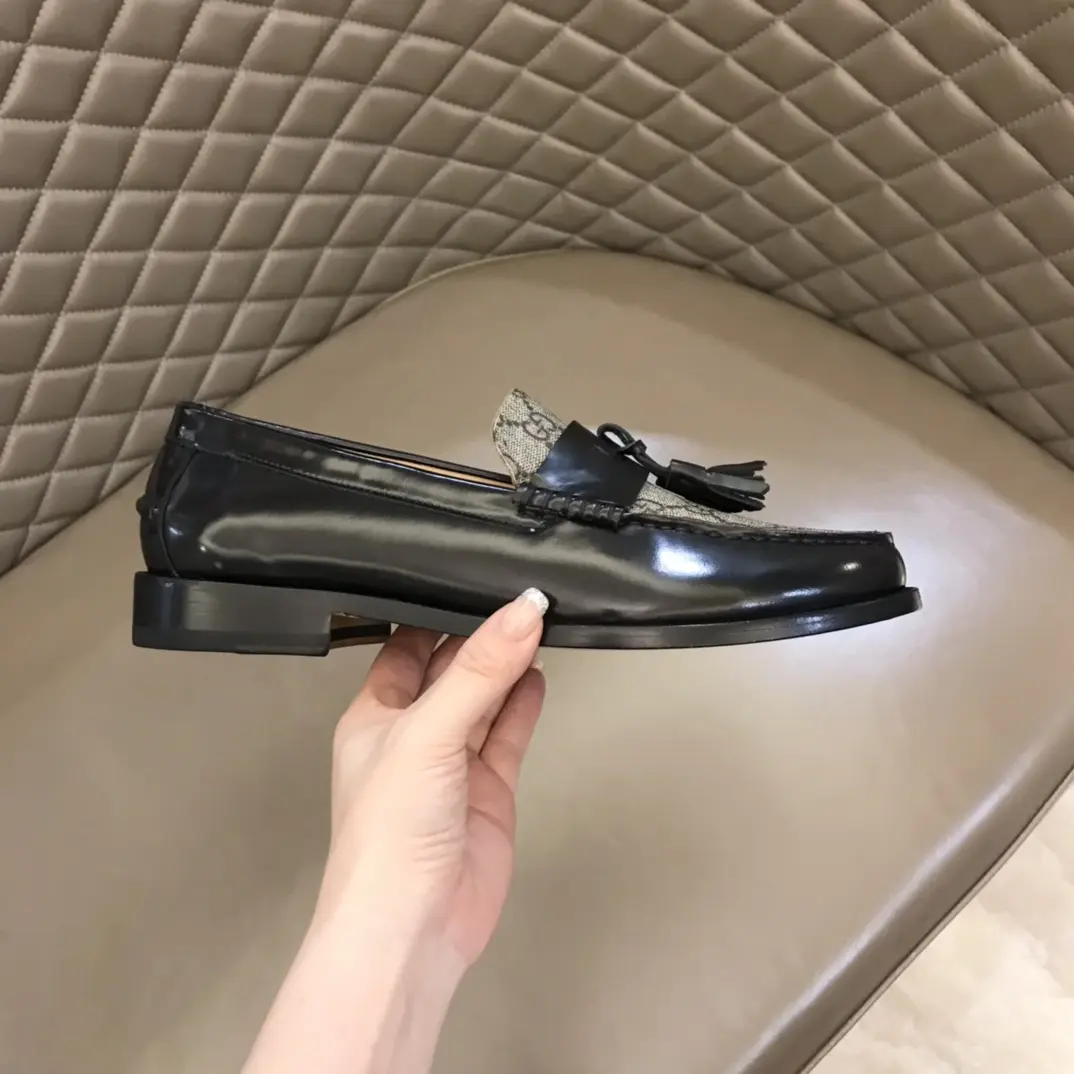 Gucci Business  Loafers Black Grey Tassel – Premium Rep Shoes & High Quality Replica Gucci Sleek 875