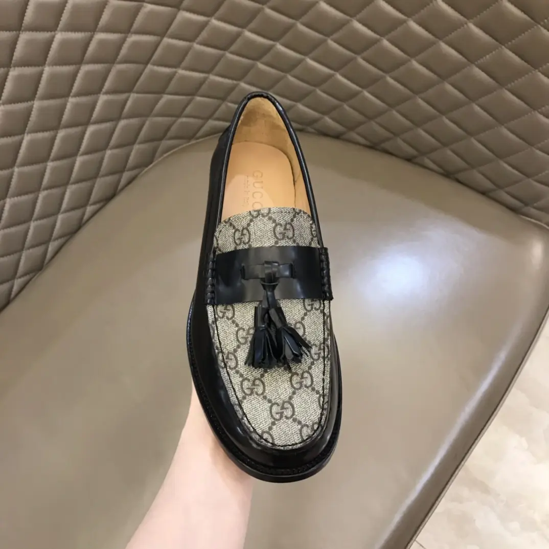 Gucci Business  Loafers Black Grey Tassel – Premium Rep Shoes & High Quality Replica Gucci Sleek 875