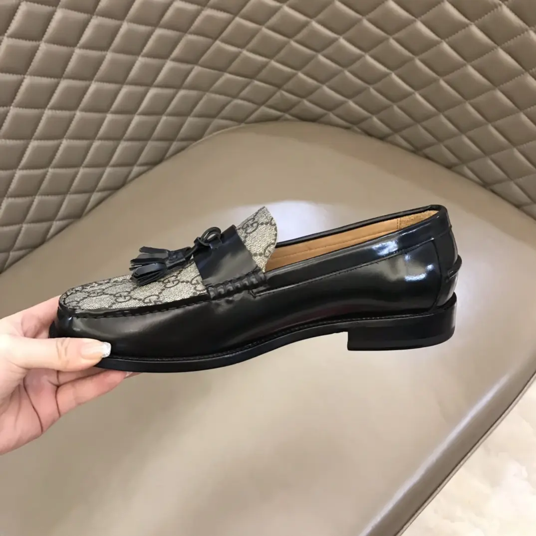 Gucci Business  Loafers Black Grey Tassel – Premium Rep Shoes & High Quality Replica Gucci Sleek 875