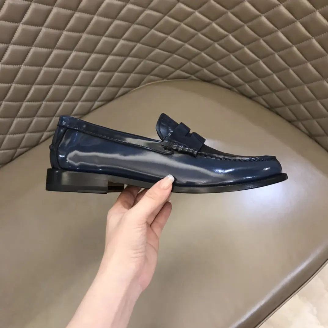 Upgraded Gucci Business  Loafers Blue Patent – Premium Rep Shoes & High Quality Replica Shoes 884