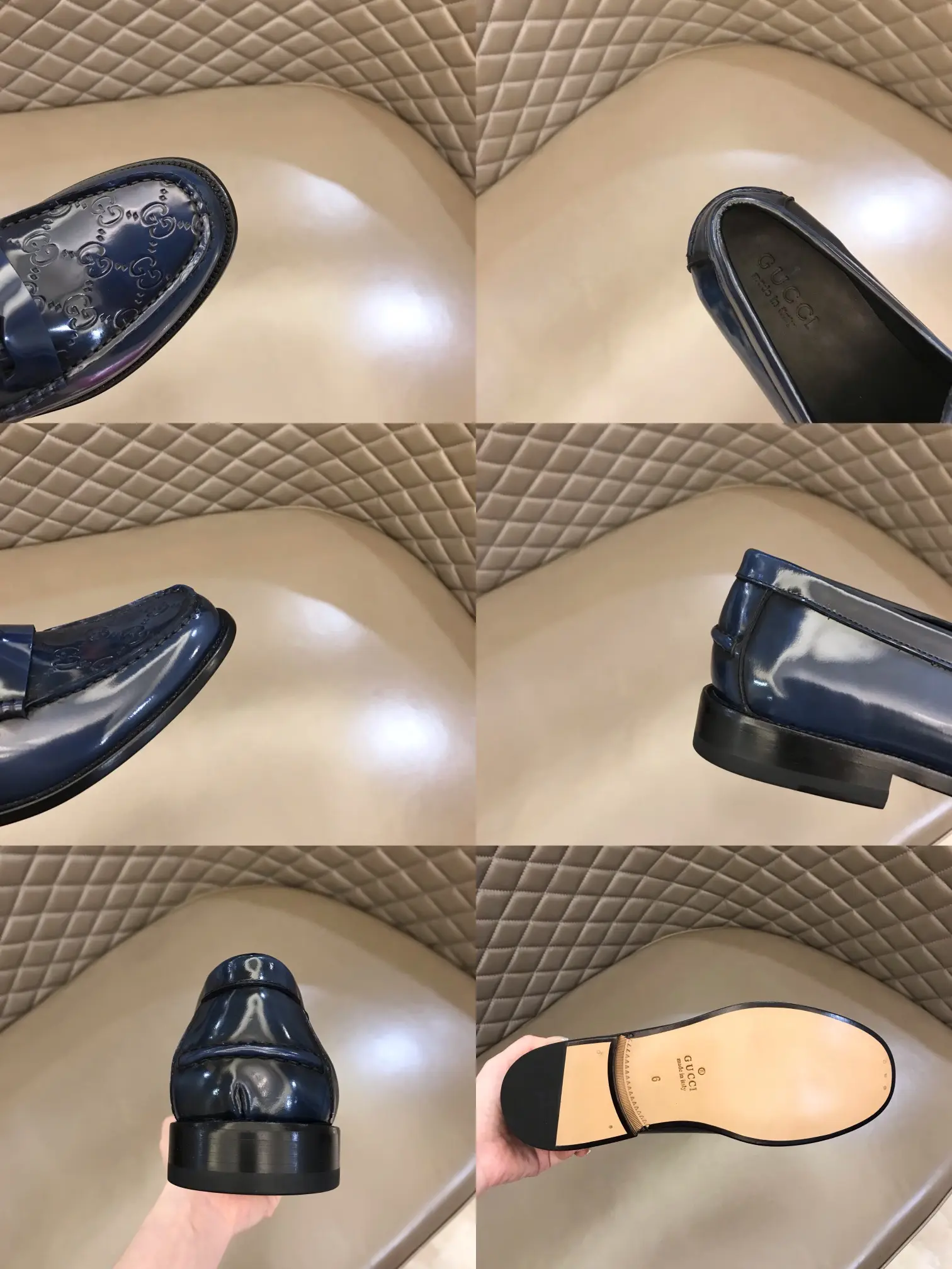 Upgraded Gucci Business  Loafers Blue Patent – Premium Rep Shoes & High Quality Replica Shoes 884