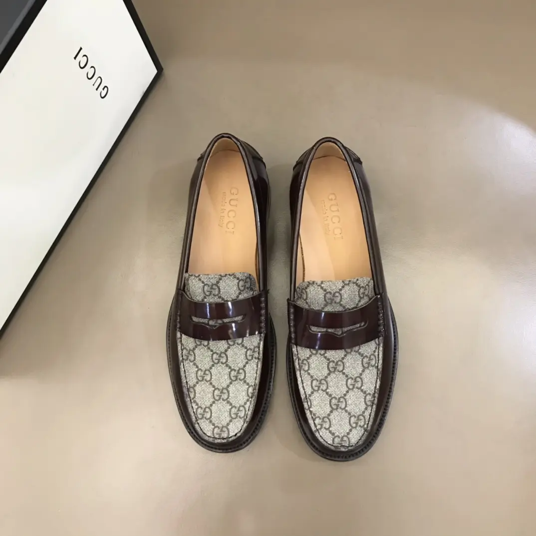 Gucci Business  Loafers, Brown Grey – Premium Rep Shoes & Gucci Replica Unisex 874