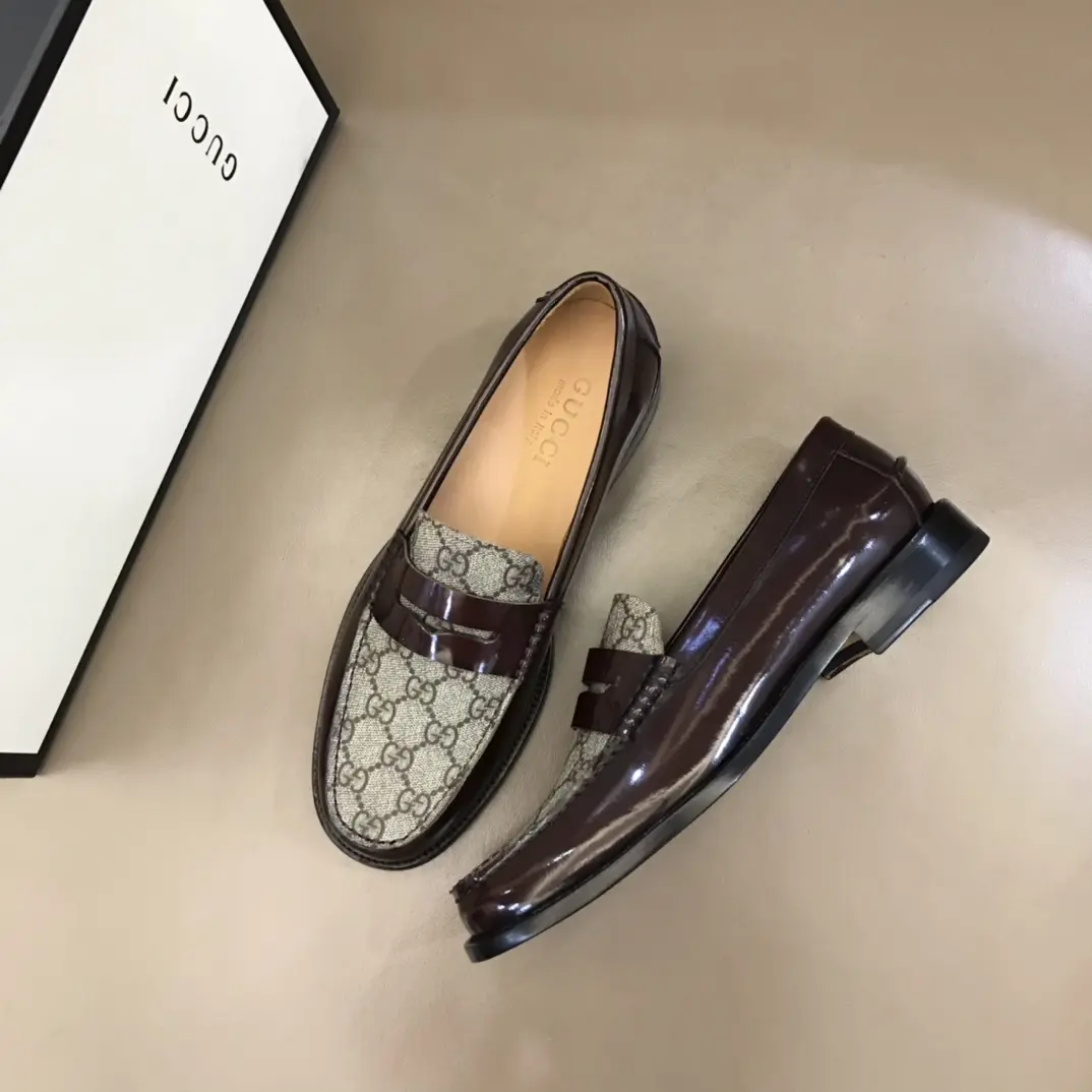 Gucci Business  Loafers, Brown Grey – Premium Rep Shoes & Gucci Replica Unisex 874
