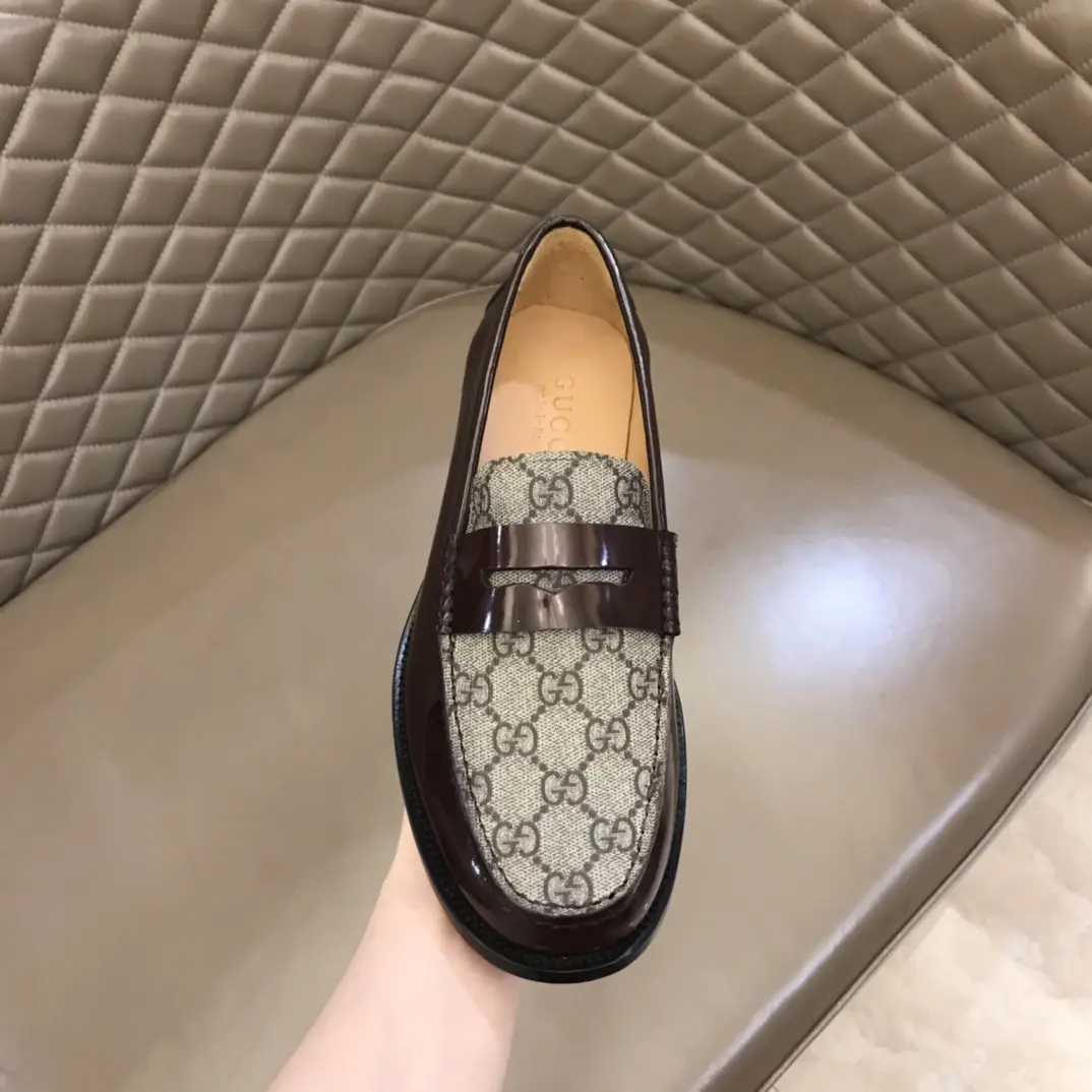 Gucci Business  Loafers, Brown Grey – Premium Rep Shoes & Gucci Replica Unisex 874