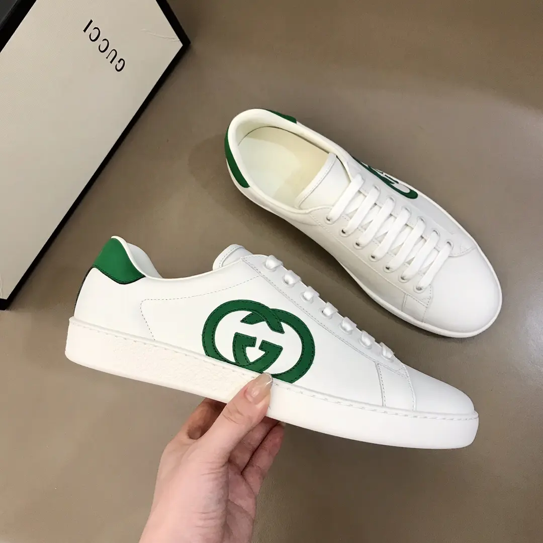 WeatherProof Gucci  Low-Top Sneakers White Green – Premium Rep Shoes & High Quality Replica Shoes 824