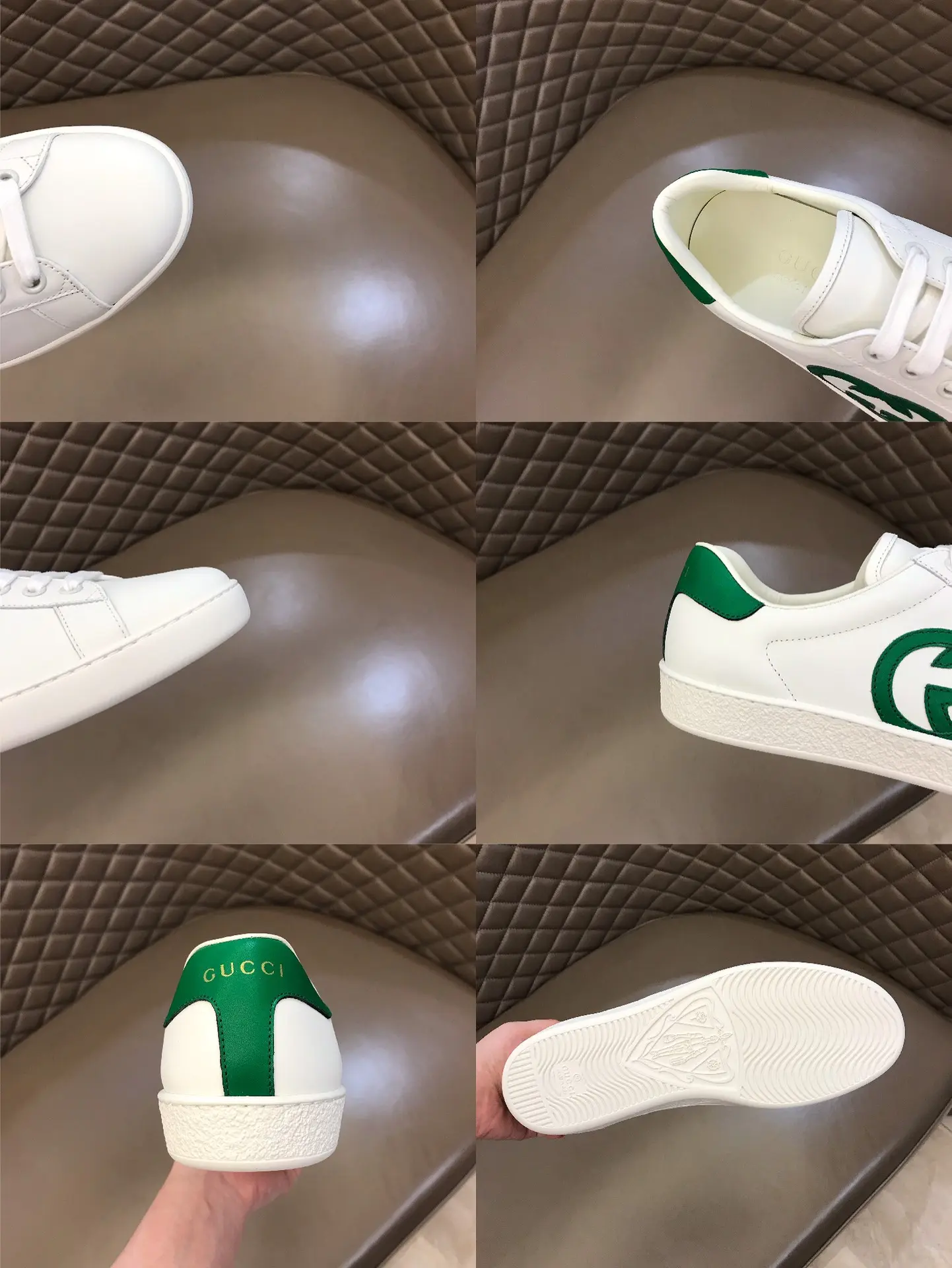 WeatherProof Gucci  Low-Top Sneakers White Green – Premium Rep Shoes & High Quality Replica Shoes 824
