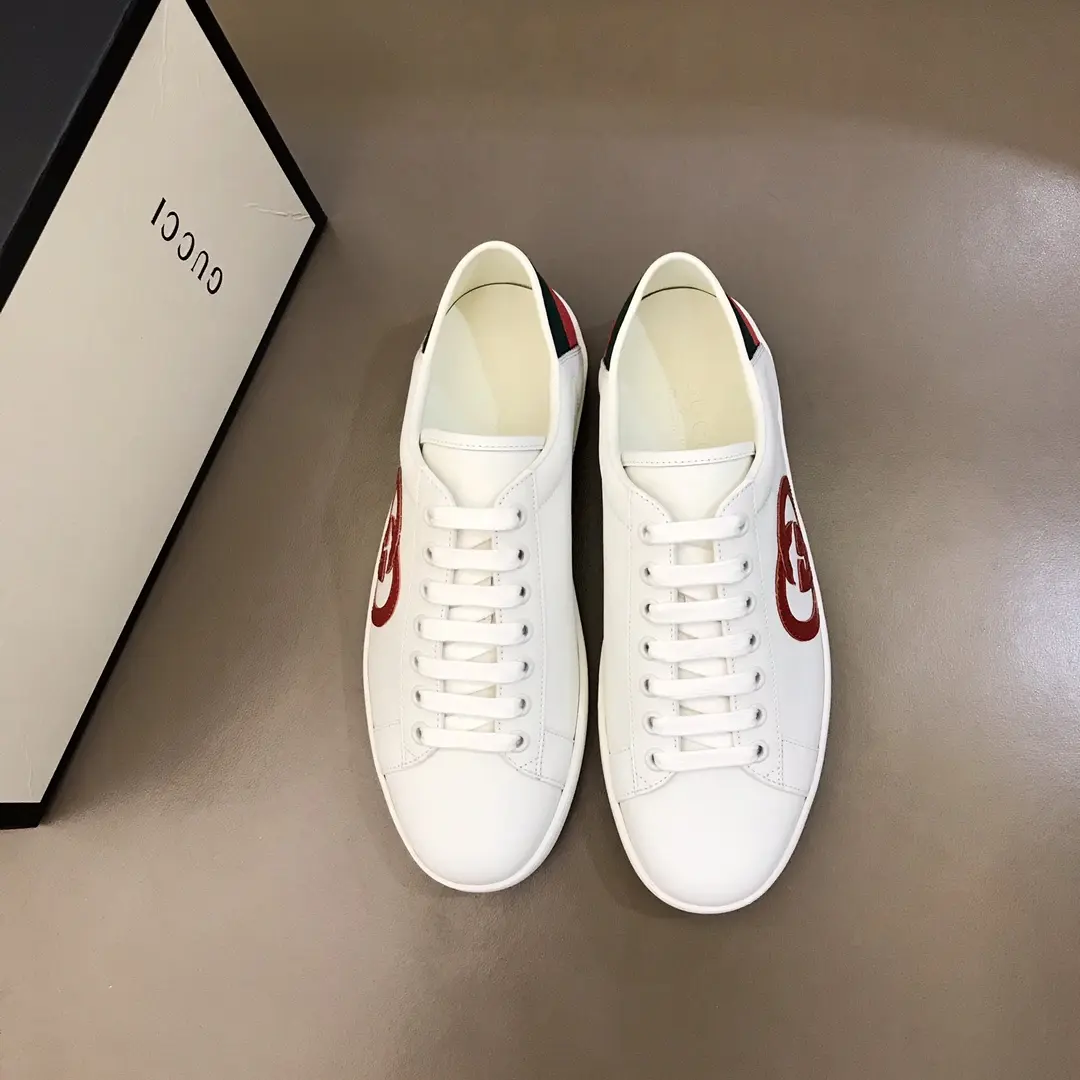 Modern Gucci  Low-Top Sneakers White Red – Premium Rep Shoes & High Quality Replica Shoes 814