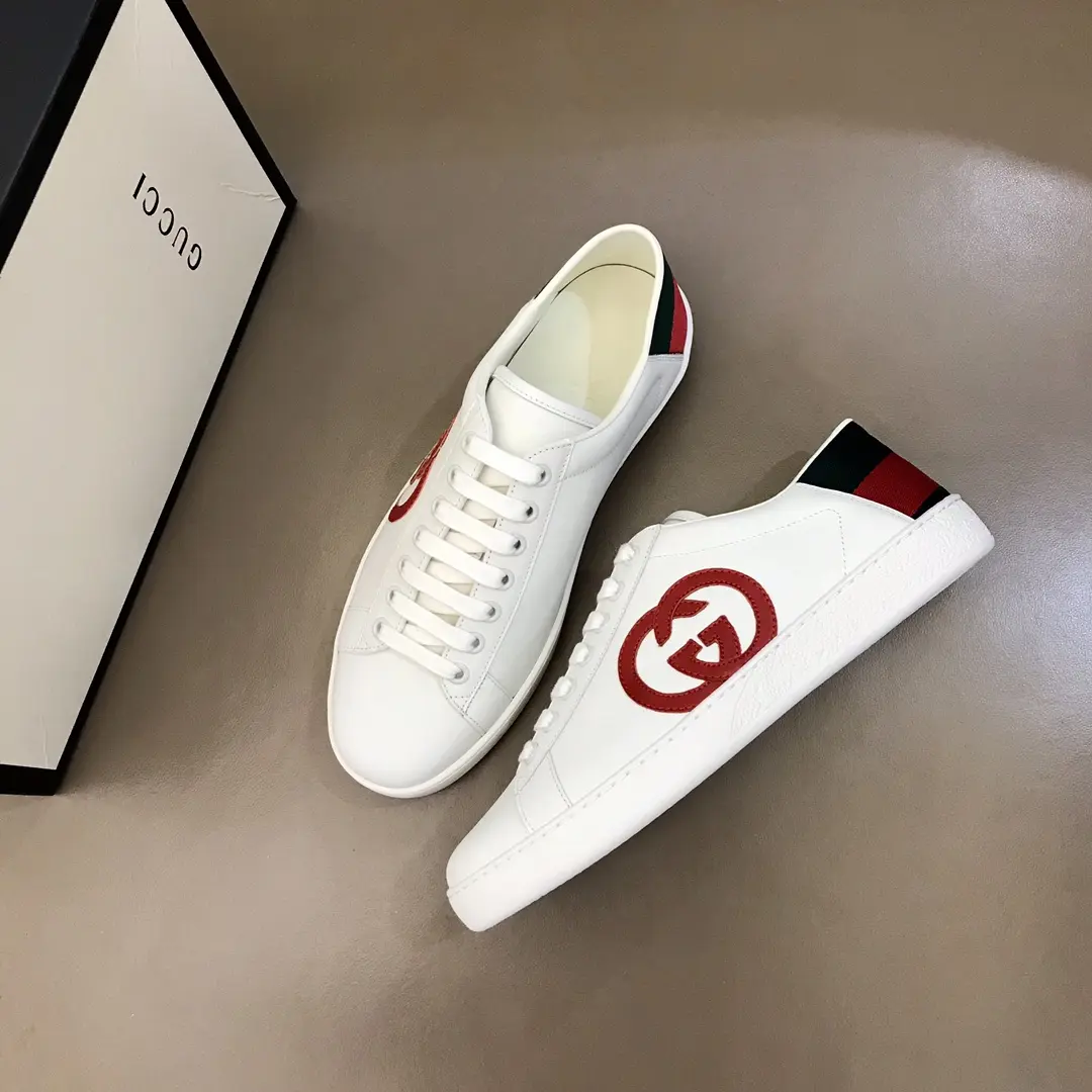 Modern Gucci  Low-Top Sneakers White Red – Premium Rep Shoes & High Quality Replica Shoes 814