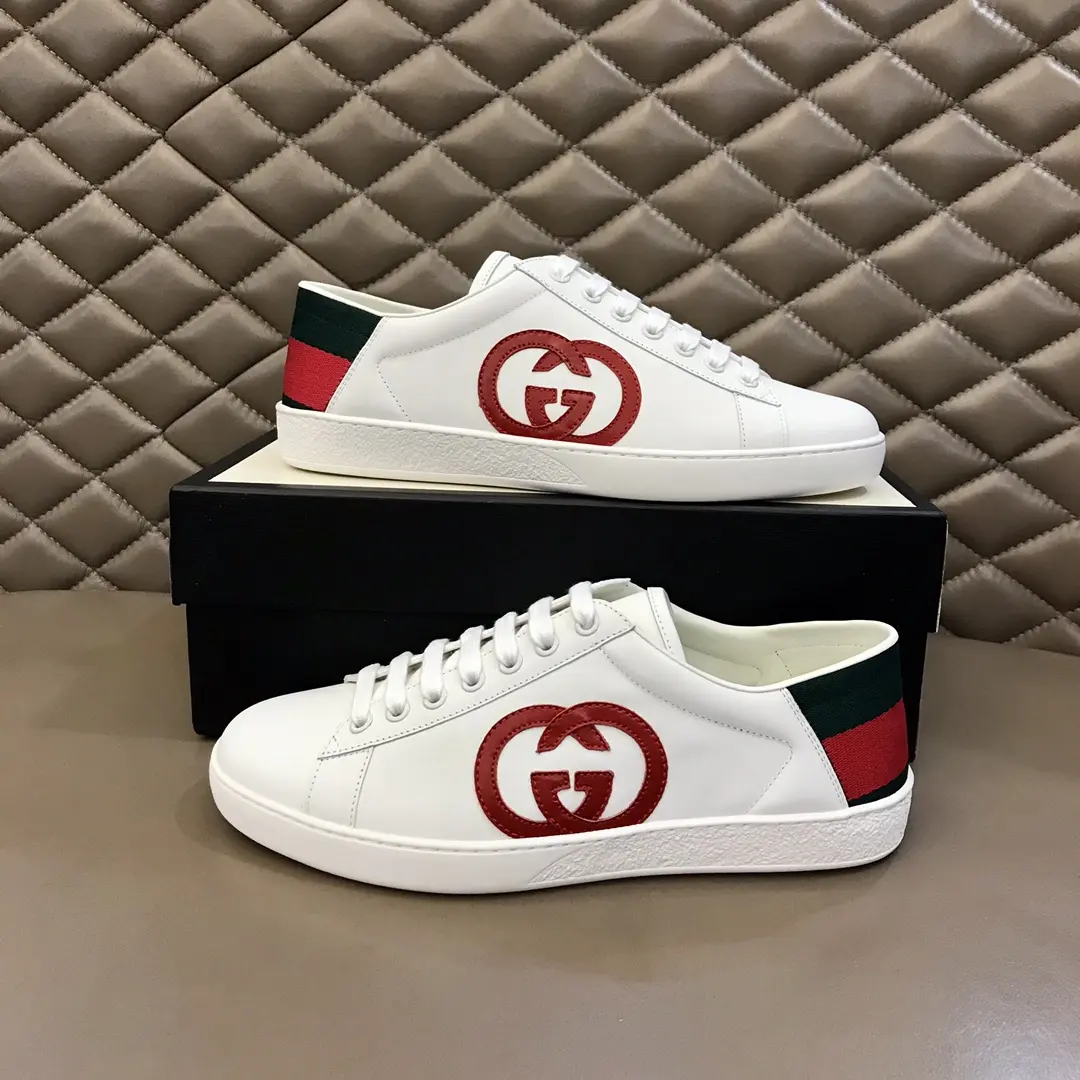 Modern Gucci  Low-Top Sneakers White Red – Premium Rep Shoes & High Quality Replica Shoes 814