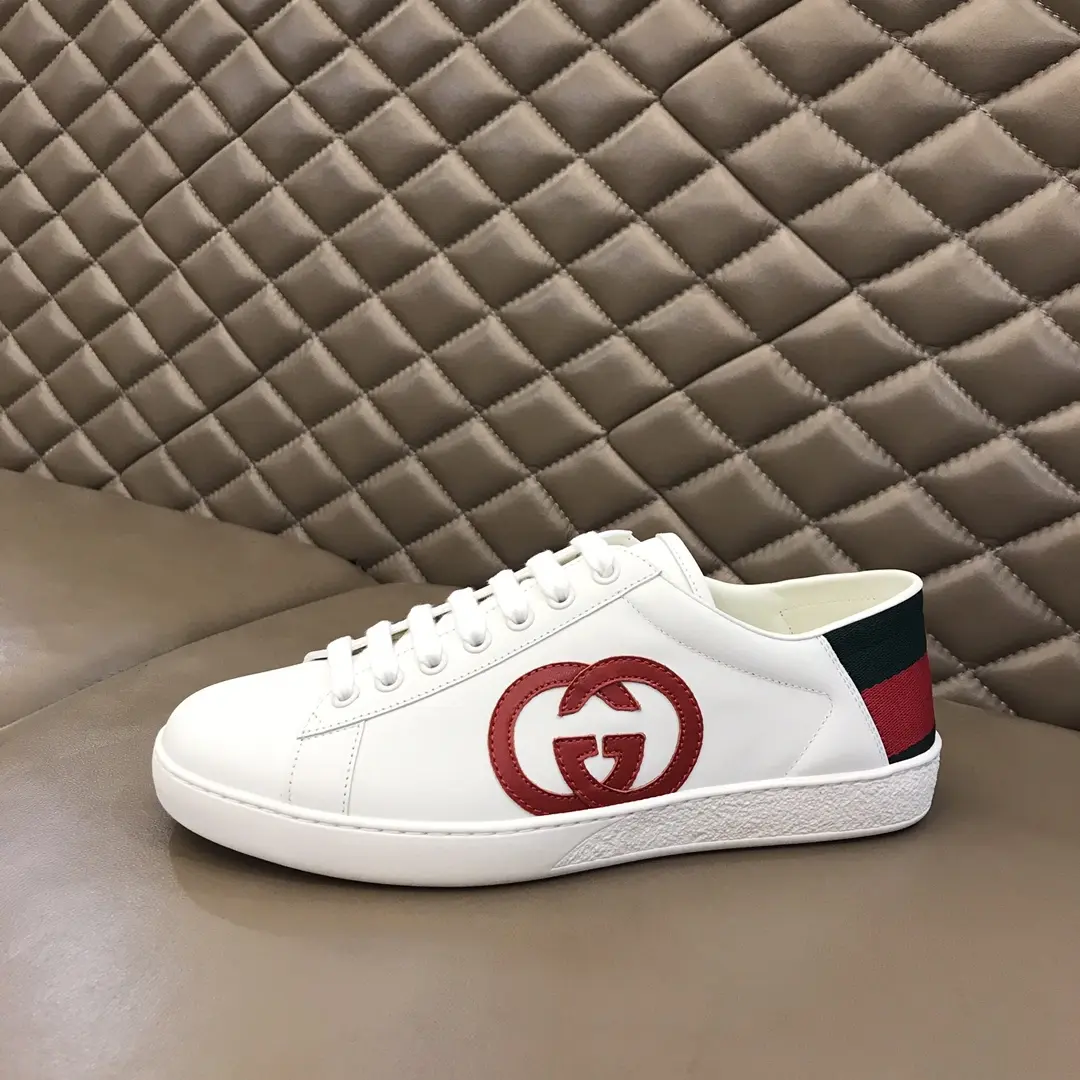 Modern Gucci  Low-Top Sneakers White Red – Premium Rep Shoes & High Quality Replica Shoes 814