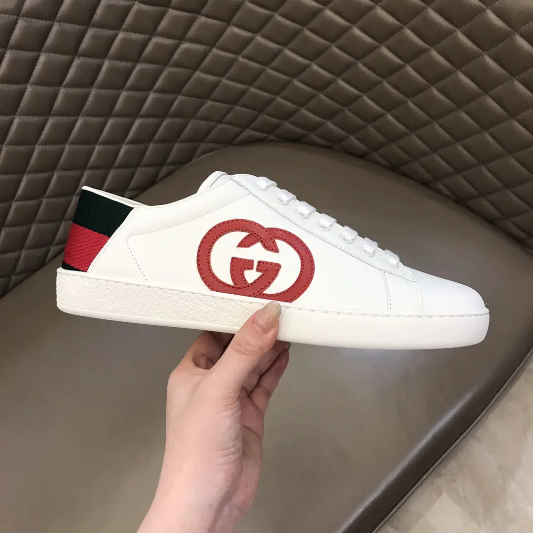 Modern Gucci  Low-Top Sneakers White Red – Premium Rep Shoes & High Quality Replica Shoes 814