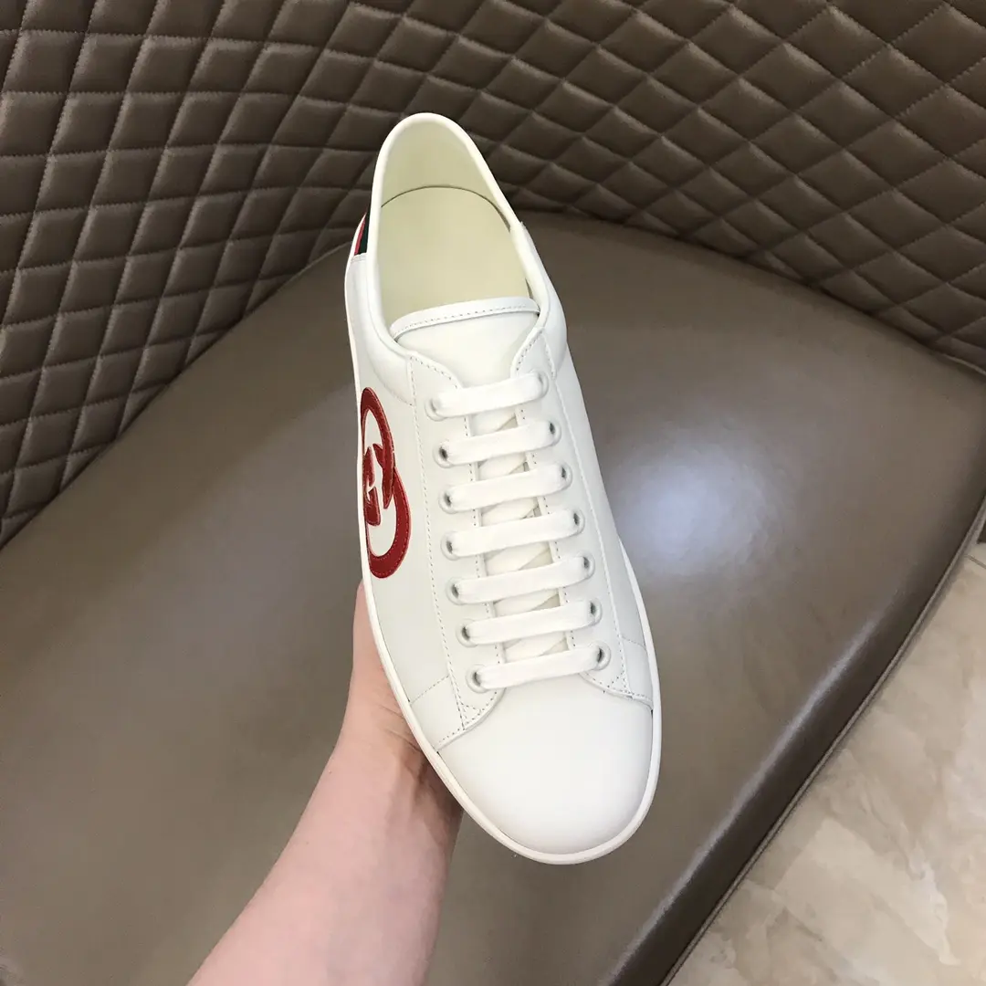 Modern Gucci  Low-Top Sneakers White Red – Premium Rep Shoes & High Quality Replica Shoes 814
