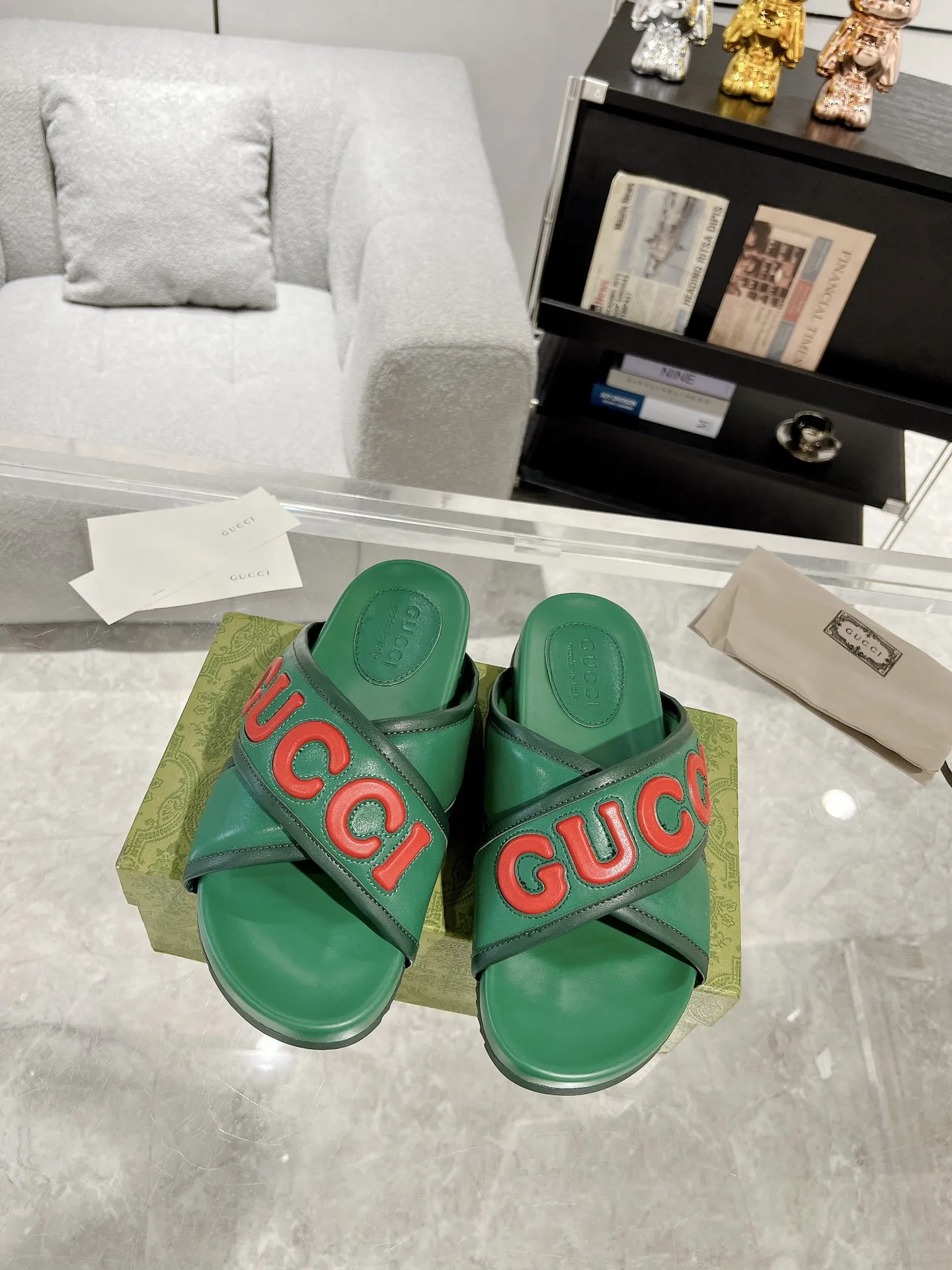 TechFriendly Gucci Couple Slide Sandals Green Top Version –  Rep Shoes & Replica Shoes 936