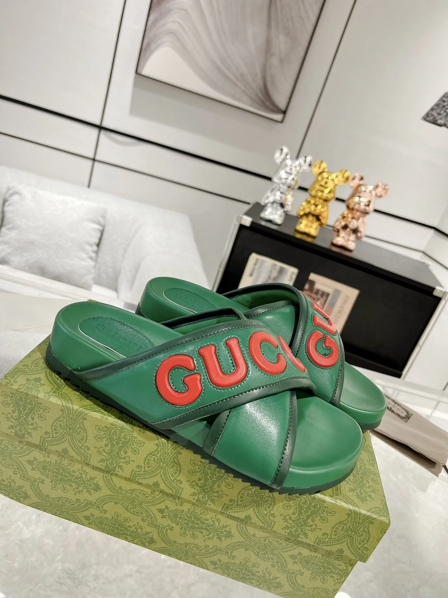 TechFriendly Gucci Couple Slide Sandals Green Top Version –  Rep Shoes & Replica Shoes 936
